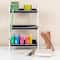 Hello Honey® 15.5" Heavily Distressed 3-Tier Metal Tray with White Frame & Rim